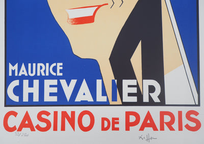 Charles KIFFER : Maurice Chevalier au Casino de Paris - Lithographie (détail)