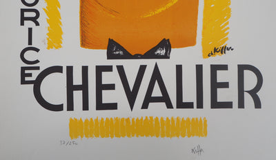 Charles KIFFER : Maurice Chevalier - Lithographie (détail)