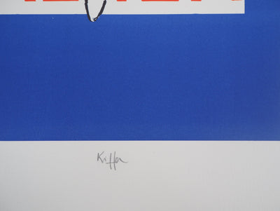 Charles KIFFER : Maurice Chevalier au Soleil - Lithographie (détail)