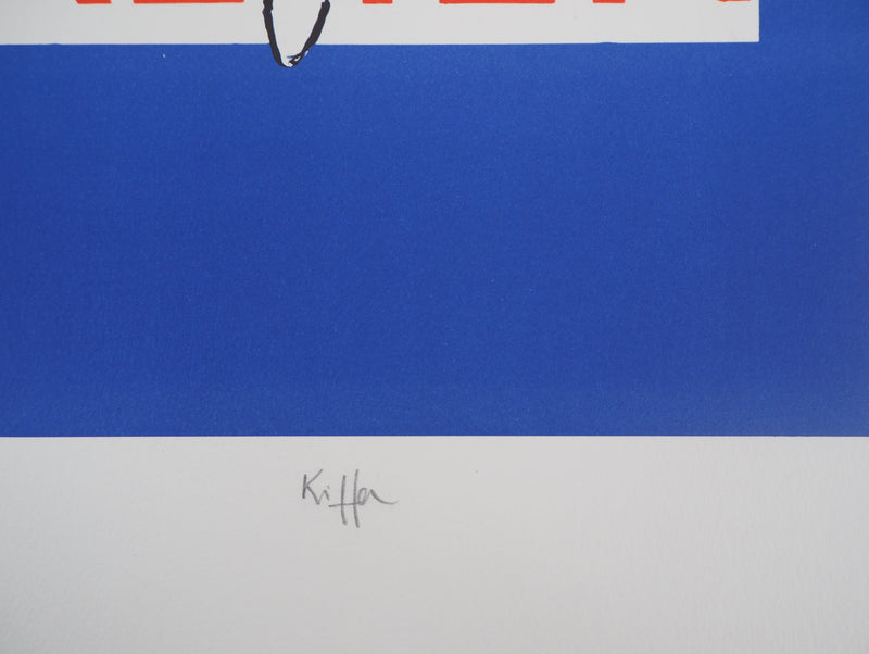 Charles KIFFER : Maurice Chevalier au Soleil - Lithographie (détail)