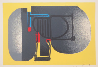 Ladislas KIJNO : Composition abstraite - Lithographie (détail)
