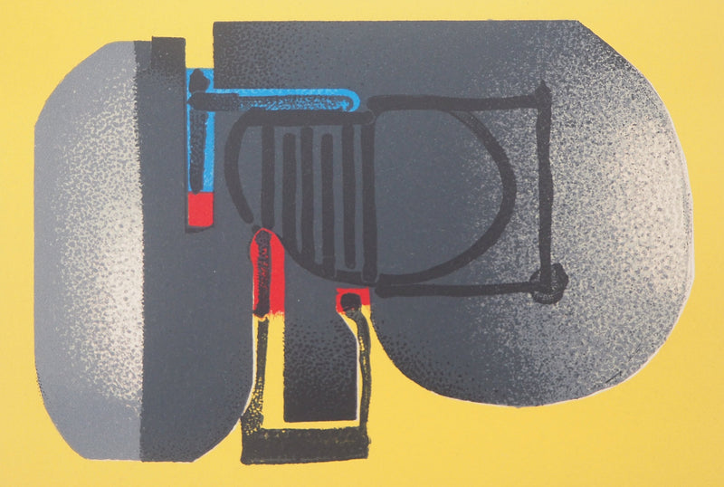 Ladislas KIJNO : Composition abstraite - Lithographie (détail)