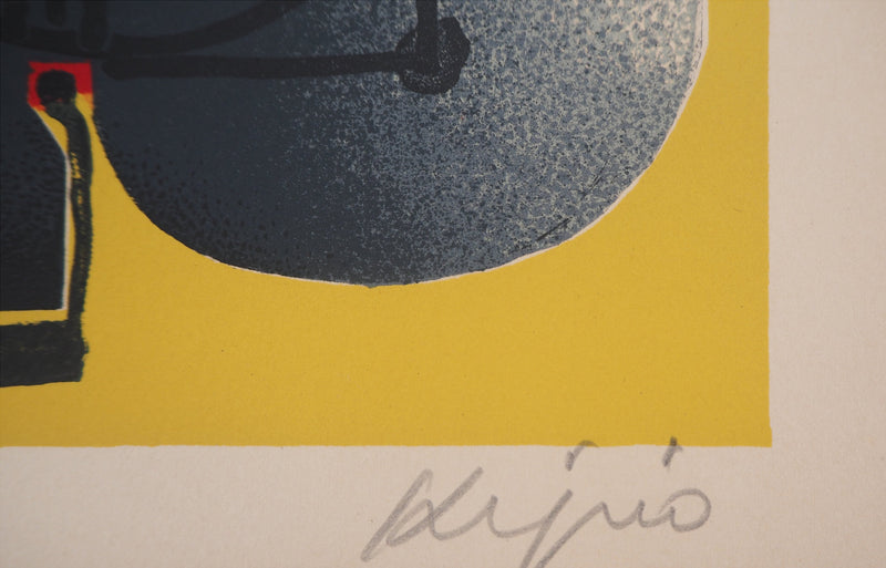 Ladislas KIJNO : Composition abstraite - Lithographie (détail)