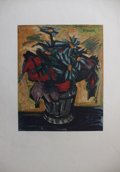 Isis KISCHKA : La bouquet simple, 1958  - Lithographie (détail)