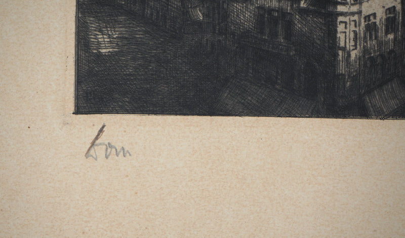 Hans KOHL : Allemagne, Cathédrale St-Martin à Mayence - Gravure (détail)