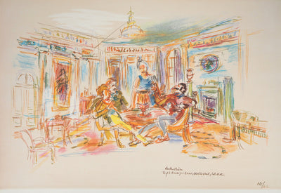 Oskar KOKOSCHKA : Chambre de la conjuration, 1962 - Lithographie