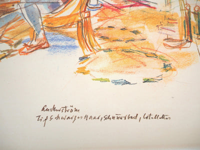 Oskar KOKOSCHKA : Chambre de la conjuration, 1962 - Lithographie (détail)