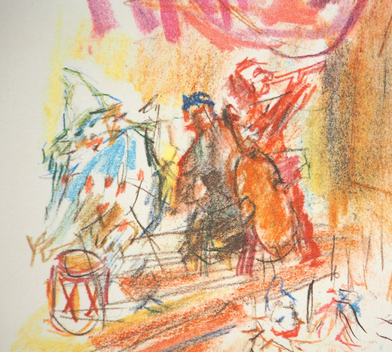 Oskar KOKOSCHKA : La Salle de bal, 1962 - Lithographie (détail)