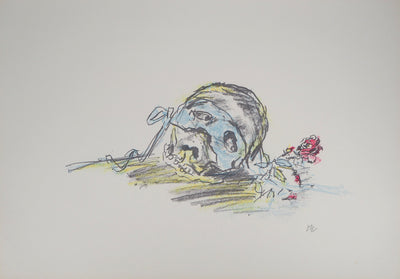 Oskar KOKOSCHKA : Vanité à la rose, 1962 - Lithographie