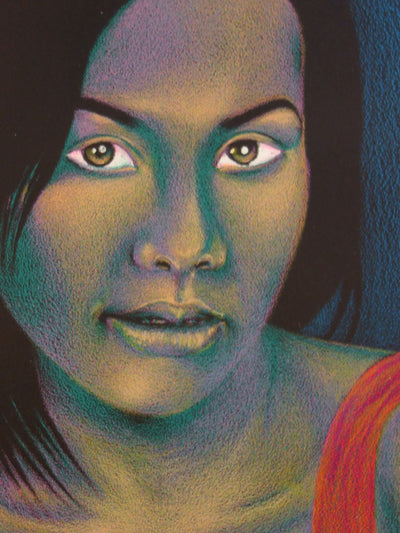 Amnat KONGWAREE : Butterly girl - Lithographie (détail)