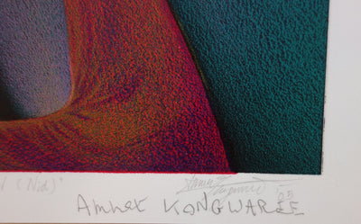 Amnat KONGWAREE : Butterly girl - Lithographie (détail)