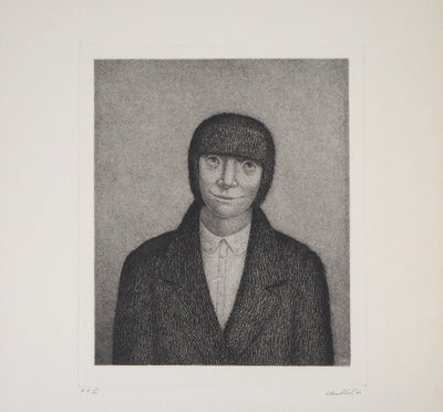 Victor KOULBAK : Portrait d'homme, 1980 - Gravure (détail)