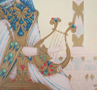 Lucien KRIEF : Le Roi David - Lithographie (détail)