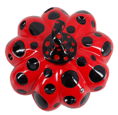 Yayoi KUSAMA : Dots Obsession : Naoshima (Pumpkin Red) - Sculpture (détail)