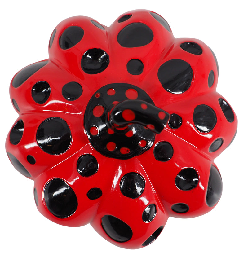 Yayoi KUSAMA : Dots Obsession : Naoshima (Pumpkin Red) - Sculpture (détail)