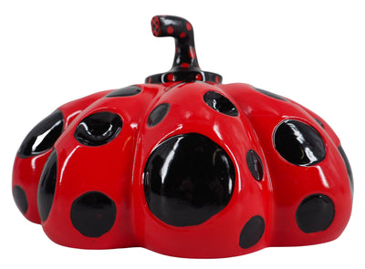 Yayoi KUSAMA : Dots Obsession : Naoshima (Pumpkin Red) - Sculpture (détail)