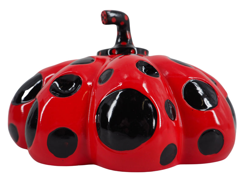 Yayoi KUSAMA : Dots Obsession : Naoshima (Pumpkin Red) - Sculpture (détail)