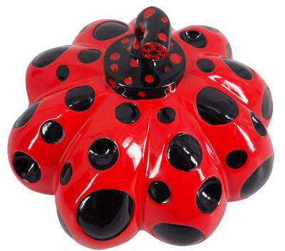Yayoi KUSAMA : Dots Obsession : Naoshima (Pumpkin Red) - Sculpture (détail)