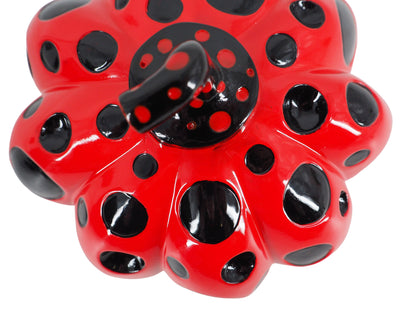 Yayoi KUSAMA : Dots Obsession : Naoshima (Pumpkin Red) - Sculpture (détail)