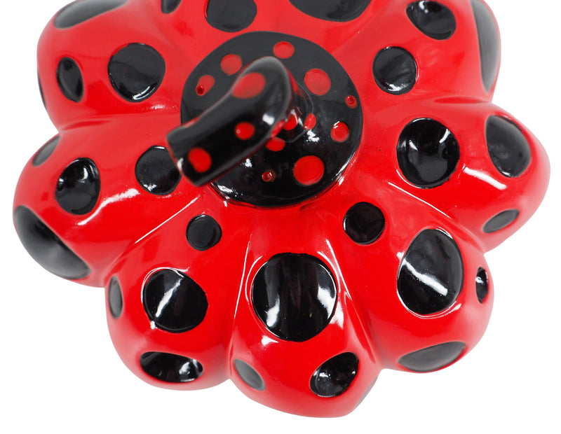 Yayoi KUSAMA : Dots Obsession : Naoshima (Pumpkin Red) - Sculpture (détail)