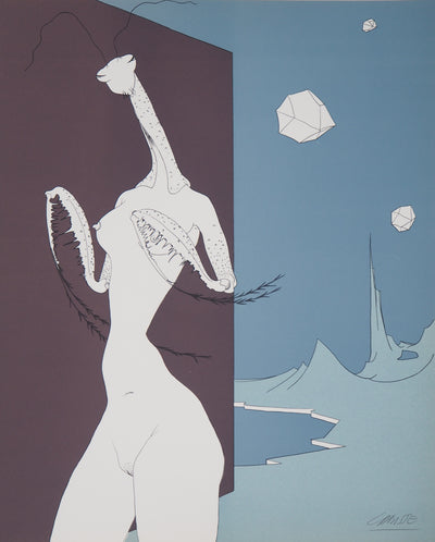 Félix LABISSE : L'Amante religieuse, Lithographie originale (vue générale) - Crédit photo : Galerie Art.Paris