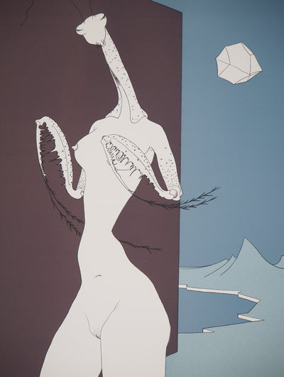 Félix LABISSE : L'Amante religieuse, Lithographie originale (photo de détail 3) - Crédit photo : Galerie Art.Paris