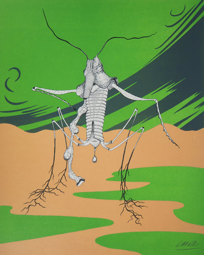 Félix LABISSE : L'Arthus des sables, Lithographie originale (vue générale) - Crédit photo : Galerie Art.Paris