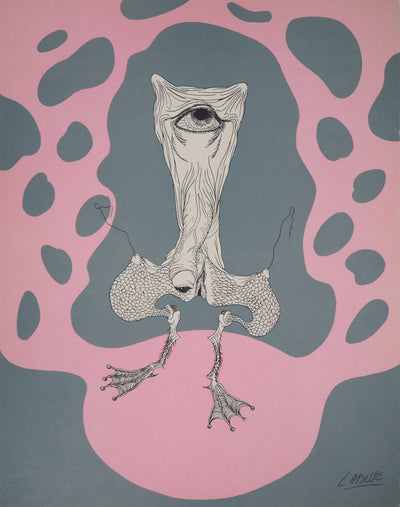 Félix LABISSE : Le Cyclope des marais, Lithographie originale (vue générale) - Crédit photo : Galerie Art.Paris