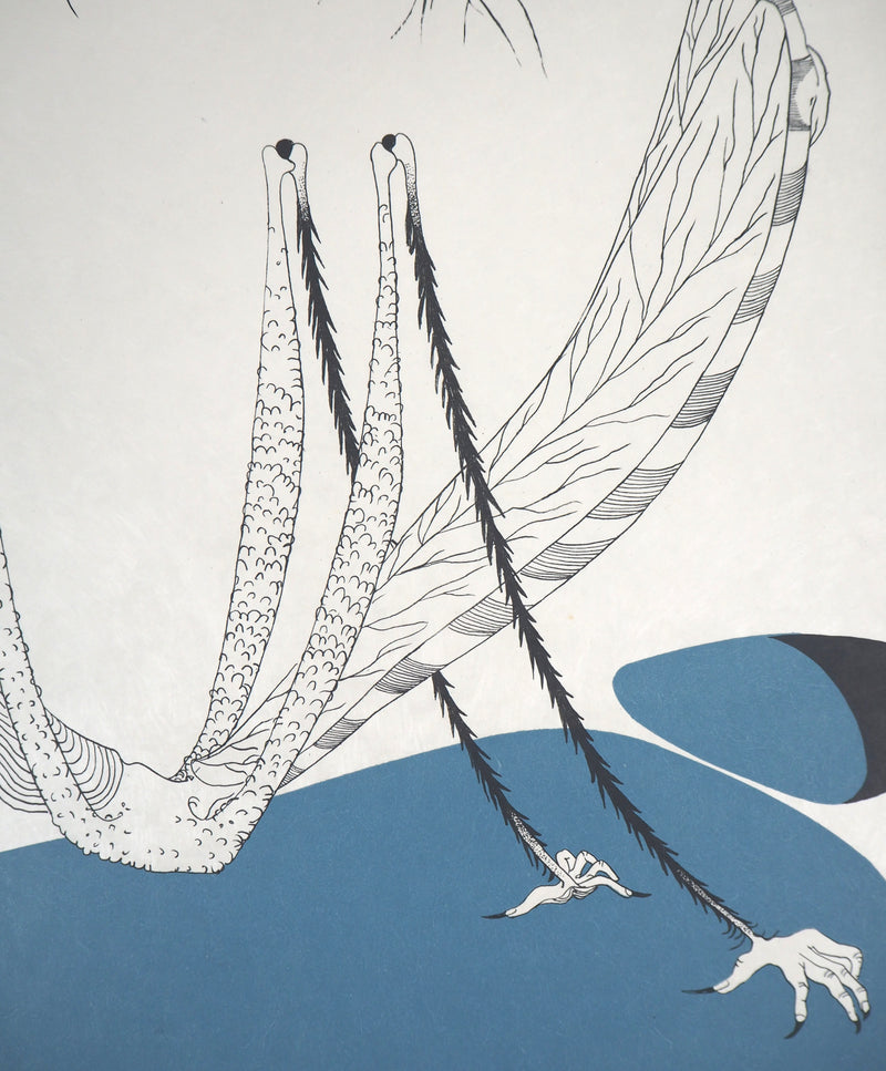 Félix LABISSE : La Locuste, Lithographie originale (photo de détail 2) - Crédit photo : Galerie Art.Paris