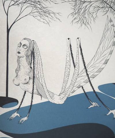 Félix LABISSE : La Locuste, Lithographie originale (photo de détail 3) - Crédit photo : Galerie Art.Paris