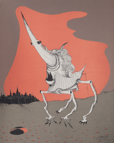 Félix LABISSE : Le Perce aurore, Lithographie originale (vue générale) - Crédit photo : Galerie Art.Paris