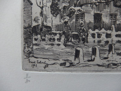Ernest LABORDE : La maison de Mimi Pinçon à Montmartre - art (détail)