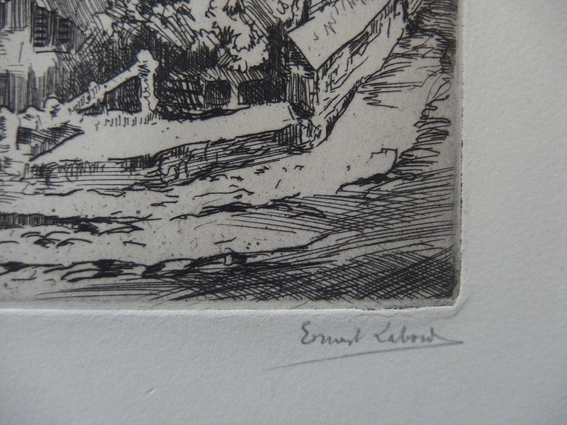 Ernest LABORDE : La maison de Mimi Pinçon à Montmartre - art (détail)