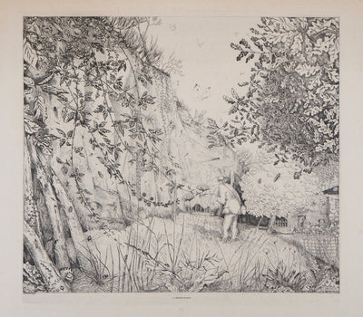 Jean-Emile LABOUREUR : L'Entomologiste - Gravure