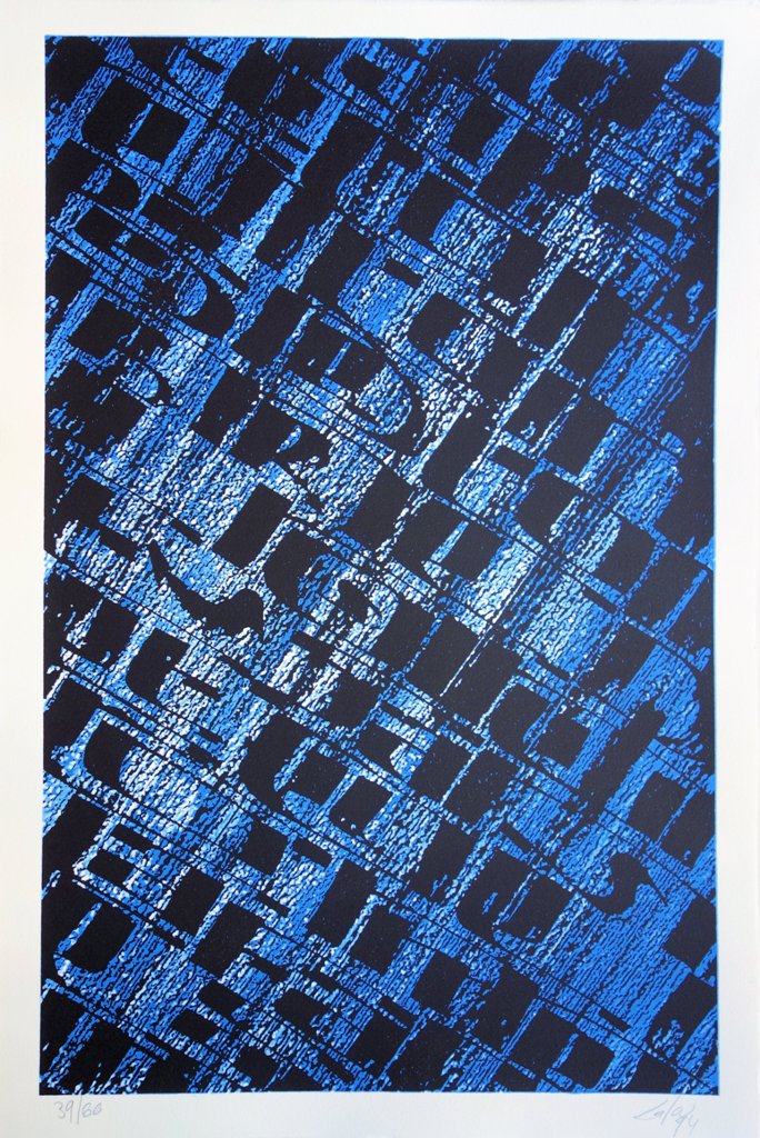 Frank LALOU : Kabbale de lettres hébraïques - Lithographie