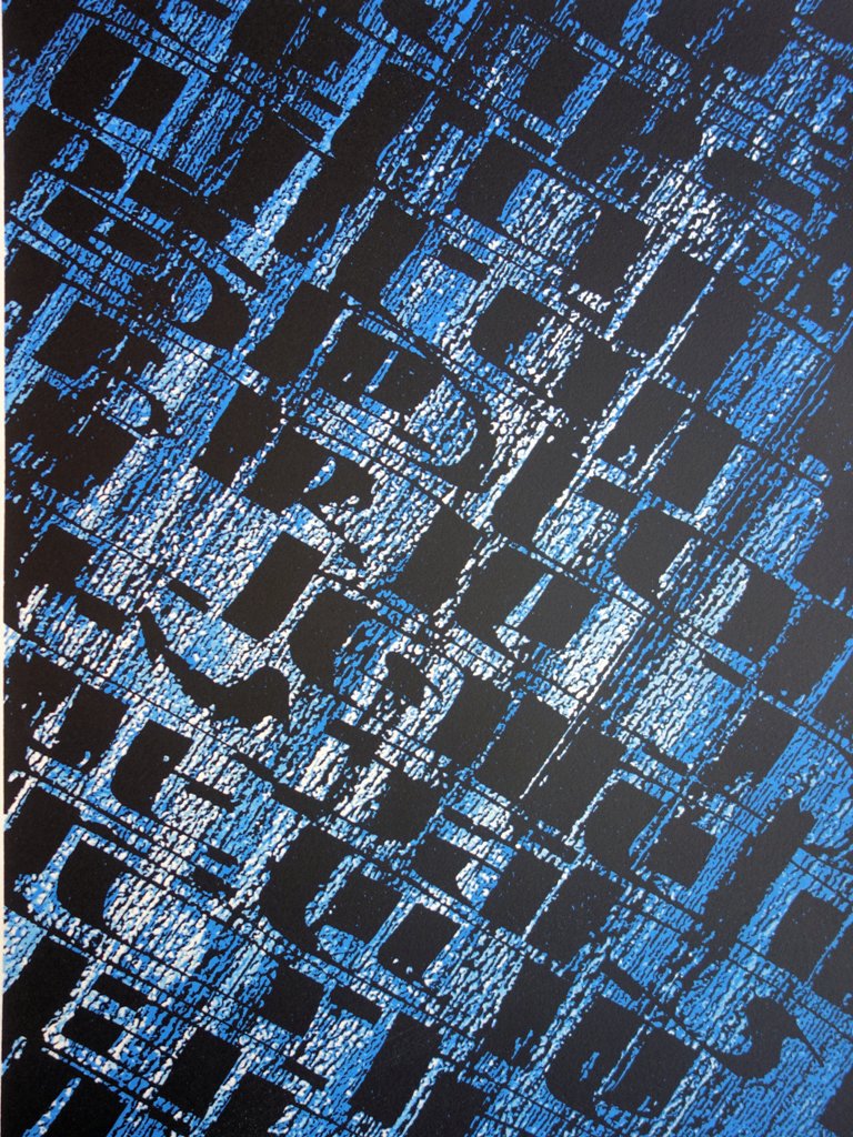 Frank LALOU : Kabbale de lettres hébraïques - Lithographie (détail)