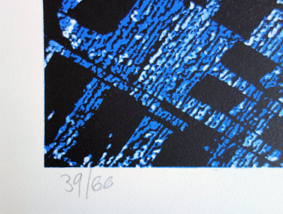 Frank LALOU : Kabbale de lettres hébraïques - Lithographie (détail)