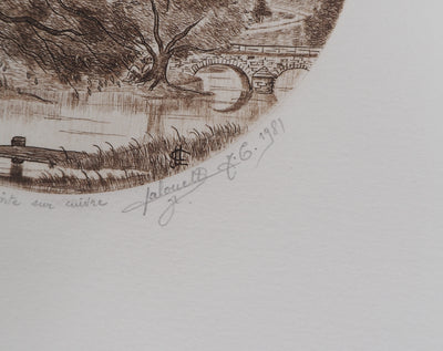 Jean Claude LALOUETTE : L'arbre et la barque, 1981 - art (détail)