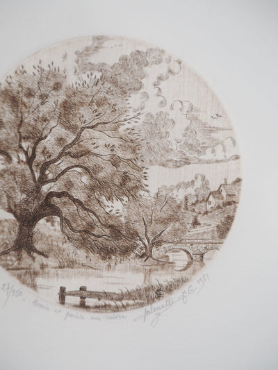 Jean Claude LALOUETTE : L'arbre et la barque, 1981 - art (détail)