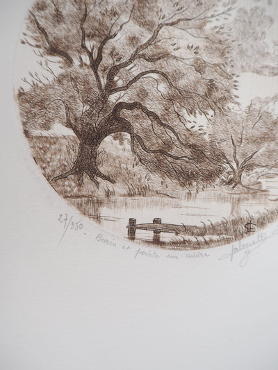 Jean Claude LALOUETTE : L'arbre et la barque, 1981 - art (détail)