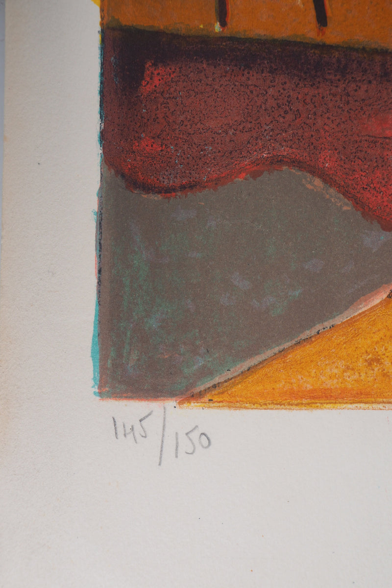 Georges LAMBERT : Arbres à Sénart - Lithographie (détail)