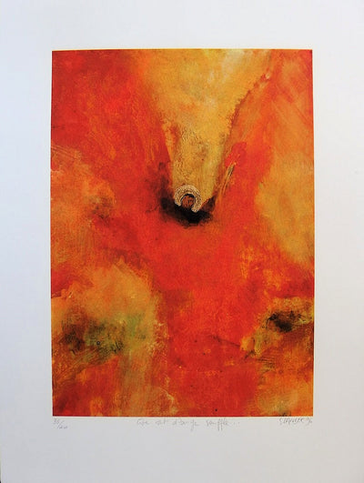 S. LANDER : Que vent d'ange souffle... - Lithographie