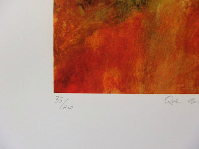 S. LANDER : Que vent d'ange souffle... - Lithographie (détail)