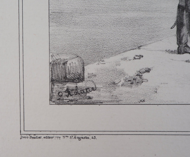 Richard James LANE : Officier et soldats de marine hollandaise - Lithographie (détail)