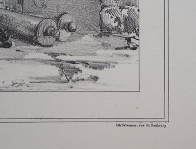 Richard James LANE : Officier et soldats de marine hollandaise - Lithographie (détail)