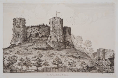 Henri LAPAIX : Vue sud du Château de Lemes, 1879 - Gravure