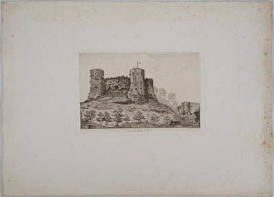 Henri LAPAIX : Vue sud du Château de Lemes, 1879 - Gravure (détail)