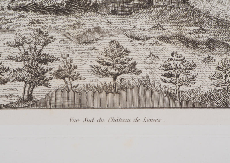 Henri LAPAIX : Vue sud du Château de Lemes, 1879 - Gravure (détail)