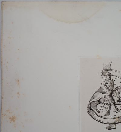 C. LAPAIX : Sceaux de famille, 1879 - Gravure (détail)