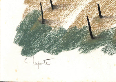 Georges LAPORTE : Les champs des Bastides - Dessin (détail)